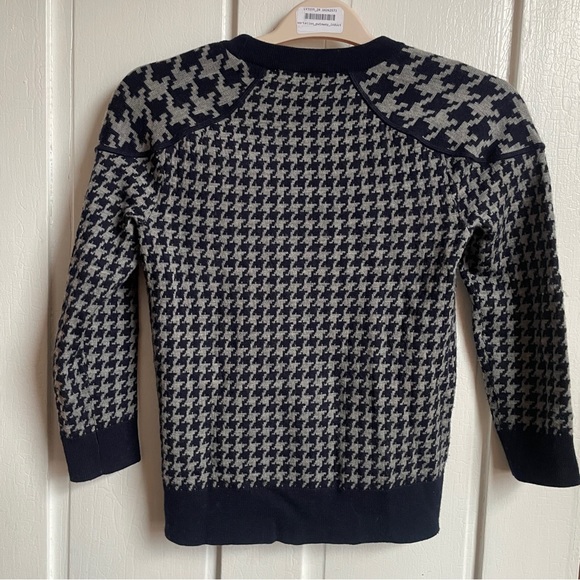 J. Crew Merino Wool Houndstooth Sweater in Navy and Gray - Picture 5 of 7